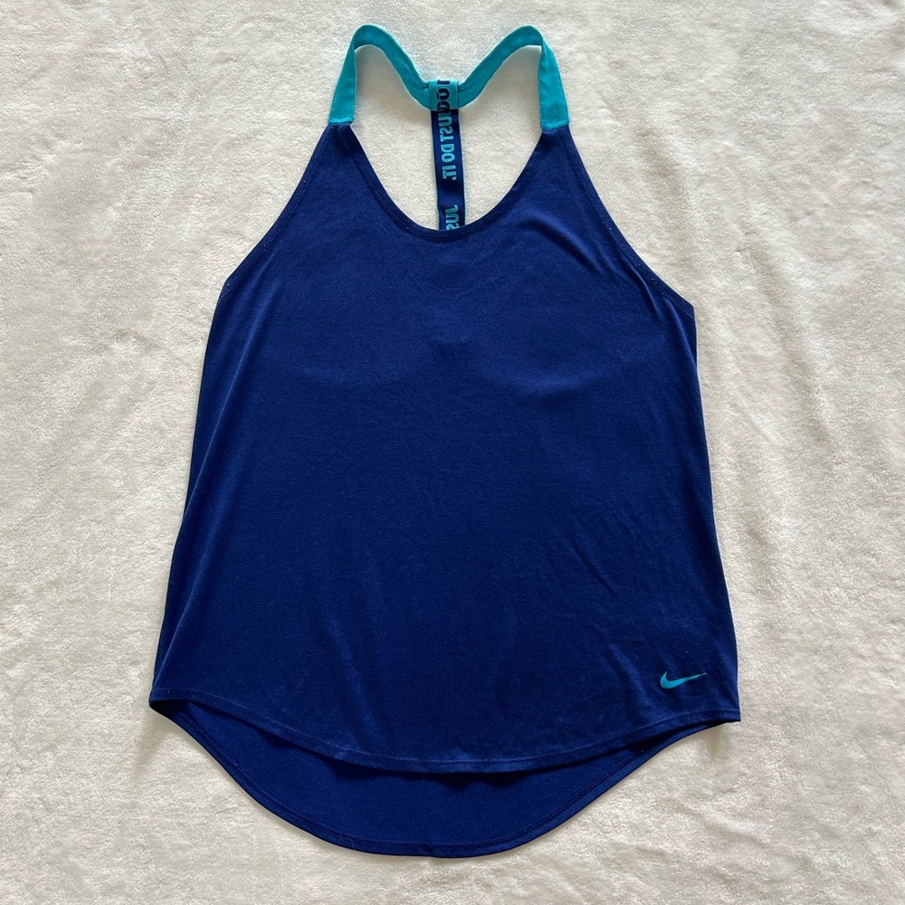 Nike Navy and Teal Athletic Tank